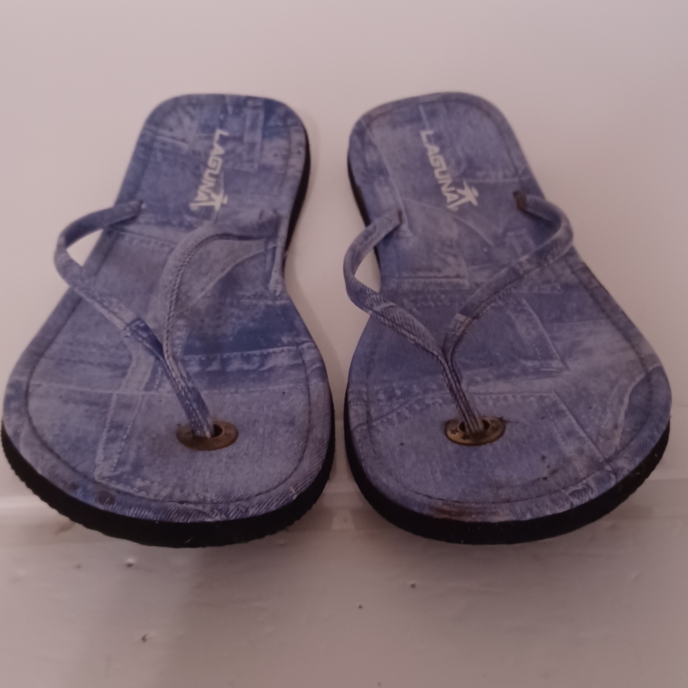Women LAGUNA Blue Women's Flip Flops Size 10/11
